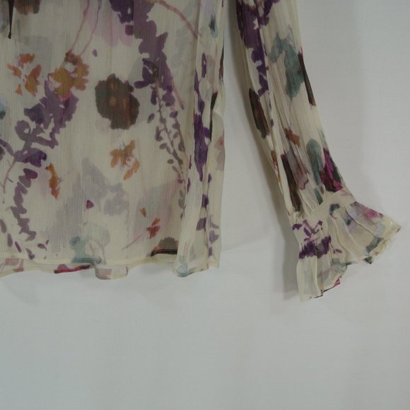 NEW REISS Rosa Romantic Floral Printed Blouse Size US 8 #337 - Picture 5 of 10